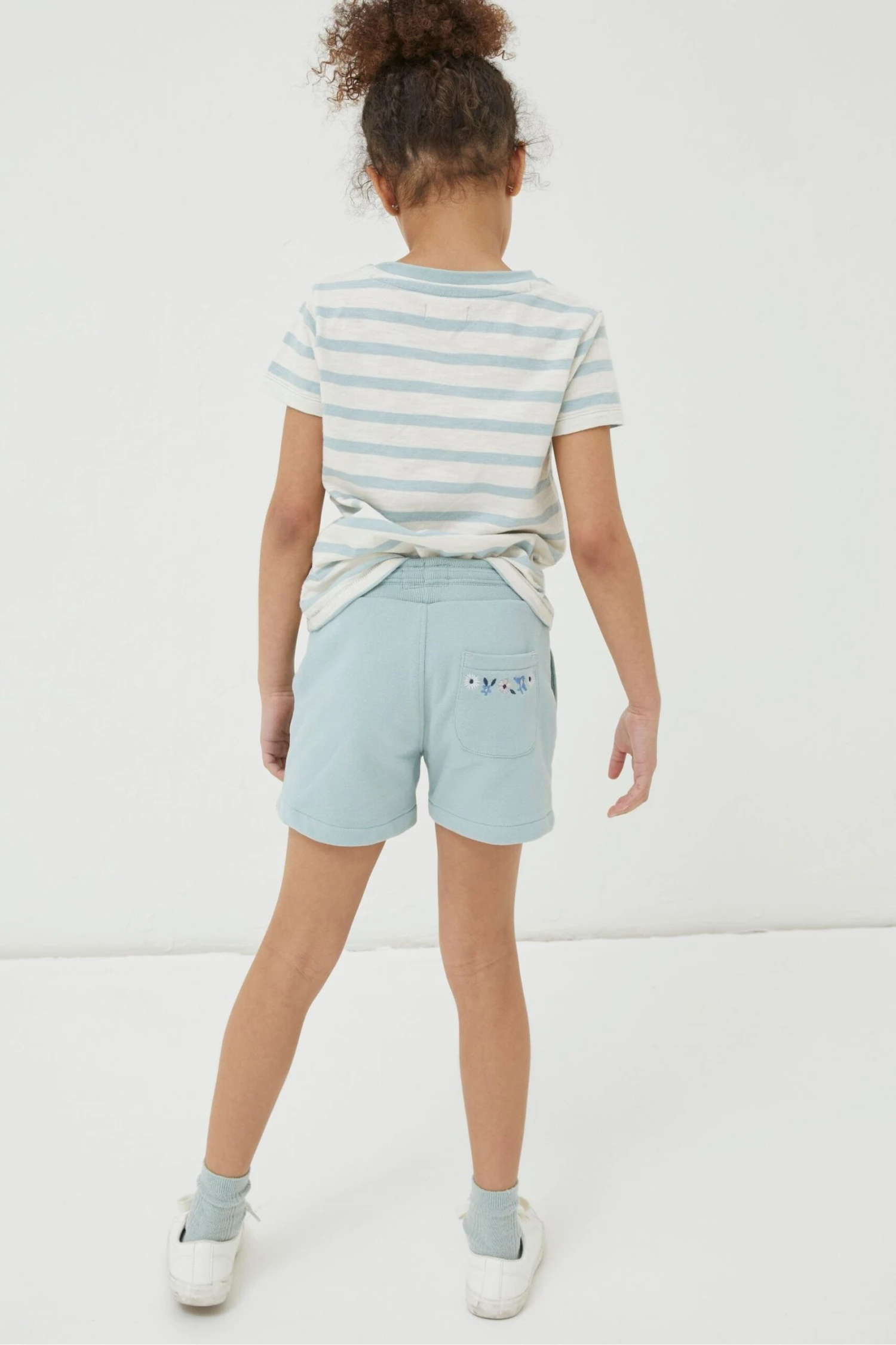 FatFace Green Luna Floral Sweat Shorts 4 FatFace Green Luna Floral Sweat Shorts - Image 2