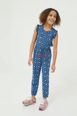 FatFace Blue Everly Flower Jumpsuit 12 FatFace Blue Everly Flower Jumpsuit -Fat Face Shop D61432s4