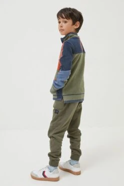 FatFace Green Airlie Colourblock Sweatshirt -Fat Face Shop D61439s4