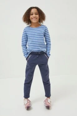 FatFace Blue Embroidered Straight Leg Joggers