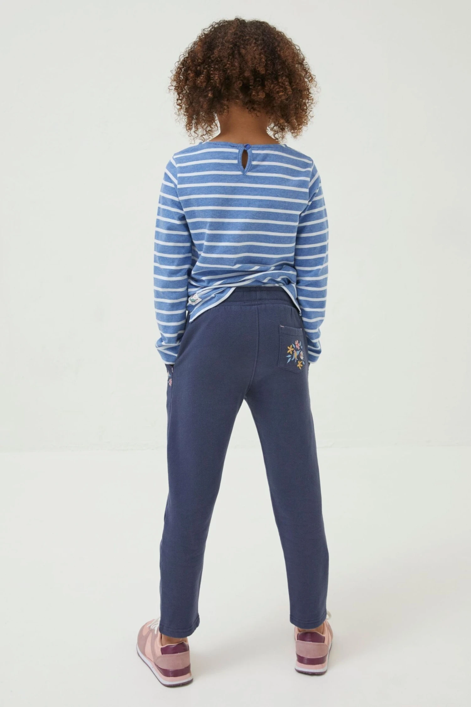 FatFace Blue Embroidered Straight Leg Joggers 4 FatFace Blue Embroidered Straight Leg Joggers - Image 2