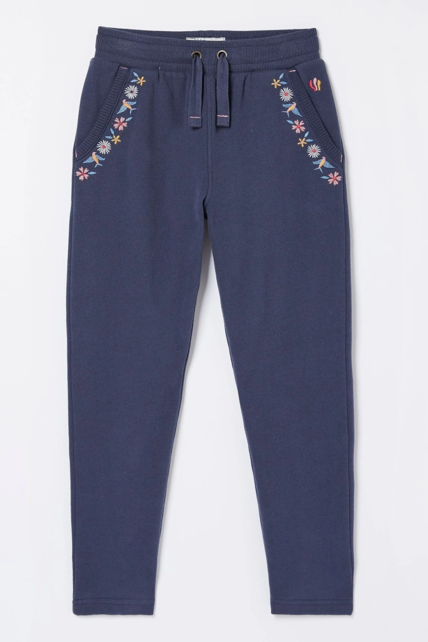 FatFace Blue Embroidered Straight Leg Joggers 6 FatFace Blue Embroidered Straight Leg Joggers - Image 4