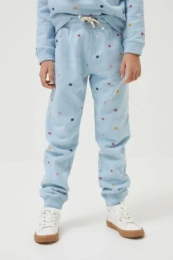 FatFace Blue Floral Printed Cuffed Joggers