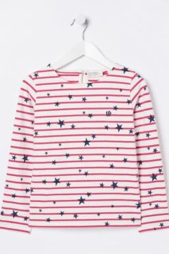 FatFace Natural Star Breton T-Shirt -Fat Face Shop D61443s4