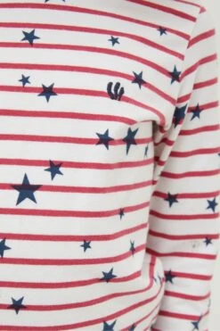 FatFace Natural Star Breton T-Shirt -Fat Face Shop D61443s5