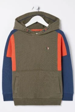 FatFace Green Colourblock Hoodie -Fat Face Shop D61453s6