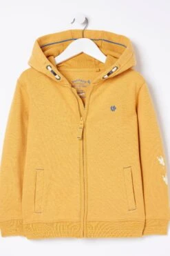 FatFace Yellow Zip Through Hoodie -Fat Face Shop D61455s6