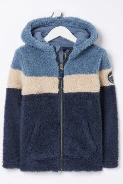 FatFace Blue Striped Fleece Sweatshirt -Fat Face Shop D61457s5