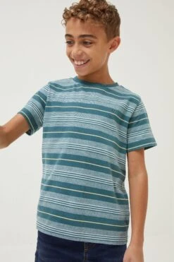 FatFace Green Seaton Stripe T-Shirt 10 FatFace Green Seaton Stripe T-Shirt -Fat Face Shop D61466s3