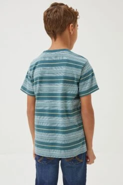 FatFace Green Seaton Stripe T-Shirt 11 FatFace Green Seaton Stripe T-Shirt -Fat Face Shop D61466s4