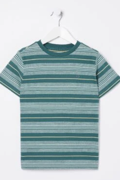 FatFace Green Seaton Stripe T-Shirt 13 FatFace Green Seaton Stripe T-Shirt -Fat Face Shop D61466s6