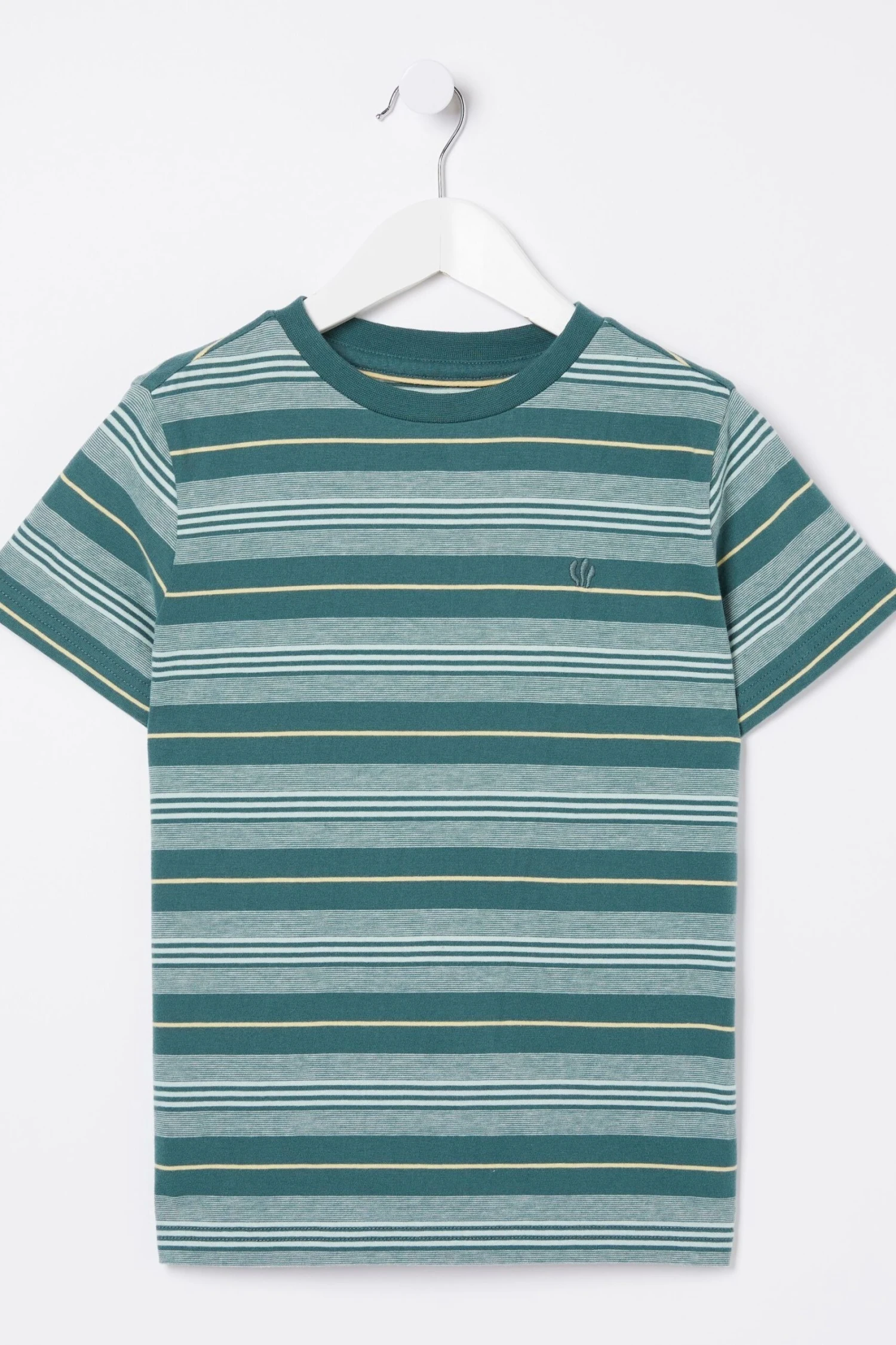 FatFace Green Seaton Stripe T-Shirt 8 FatFace Green Seaton Stripe T-Shirt - Image 6