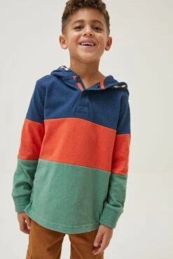 FatFace Blue Ringmore Colourblock T-Shirt