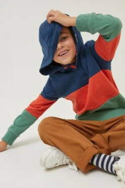 FatFace Blue Ringmore Colourblock T-Shirt -Fat Face Shop D61471s3