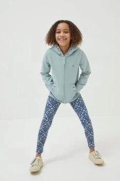 FatFace Green Embroidered Hoodie