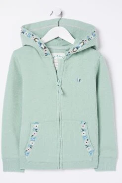 FatFace Green Embroidered Hoodie 9 FatFace Green Embroidered Hoodie -Fat Face Shop D61473s4