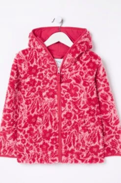 FatFace Red Blooms Zip Through Hoodie -Fat Face Shop D61475s4