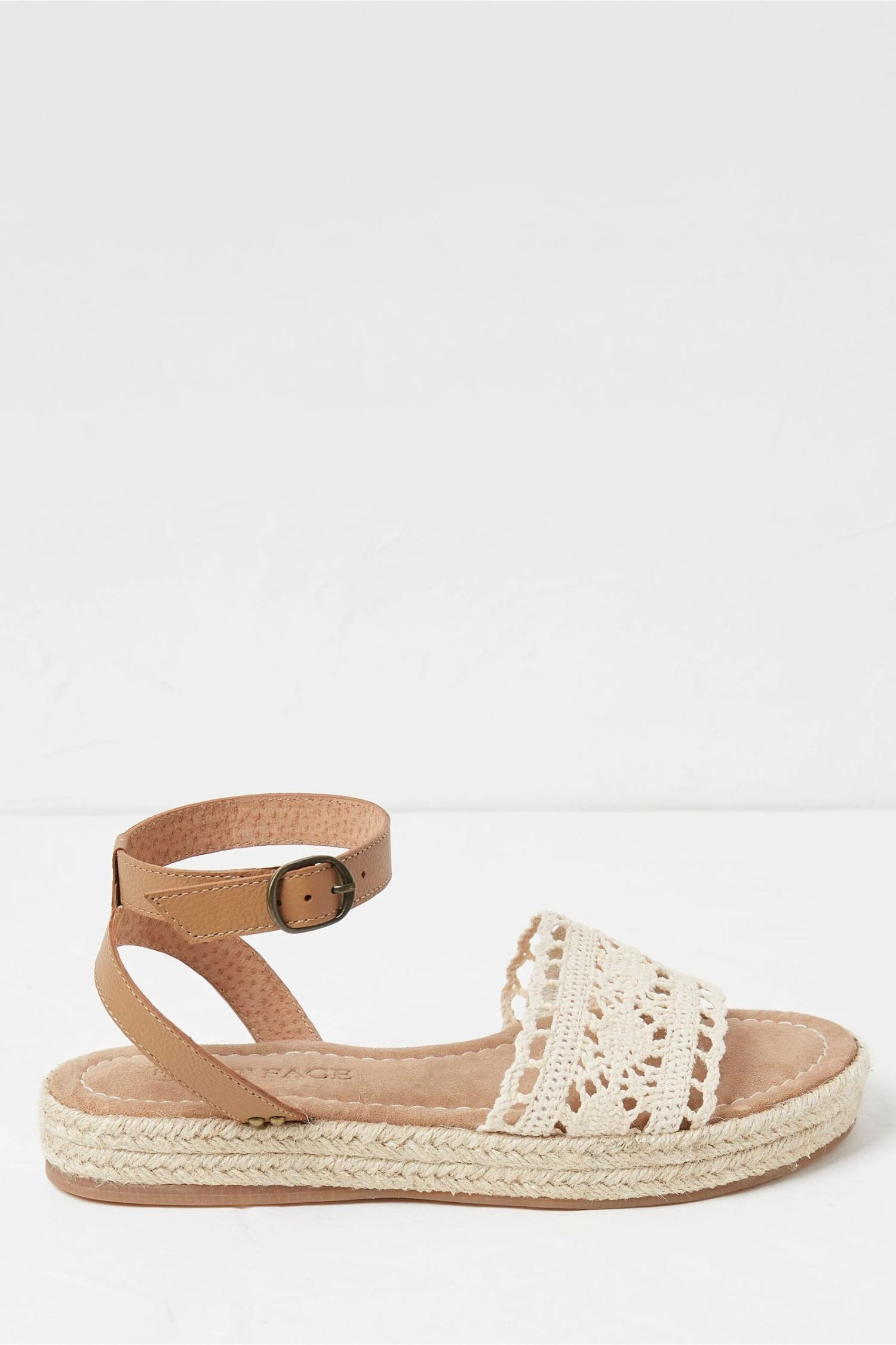 FatFace Natural Tilly Crochet Sandals 3 FatFace Natural Tilly Crochet Sandals