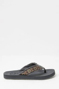 FatFace Grey Harris Flip Flops