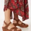 FatFace Leather Brown Sandals -Fat Face Shop D63 770s