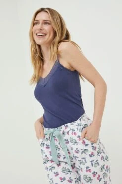 FatFace Blue V-Neck Lace Vest