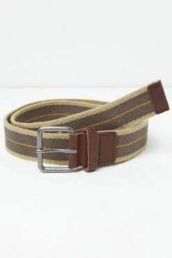 FatFace Yellow Jacob Webbing Belt
