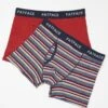 FatFace Red Portland Boxers 2 Pack -Fat Face Shop D64423s