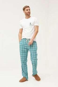 FatFace Chedworth White Light Pyjama Bottoms