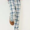 FatFace Blue Hawling Light Check Pyjama Bottoms 1 FatFace Blue Hawling Light Check Pyjama Bottoms -Fat Face Shop D64485s