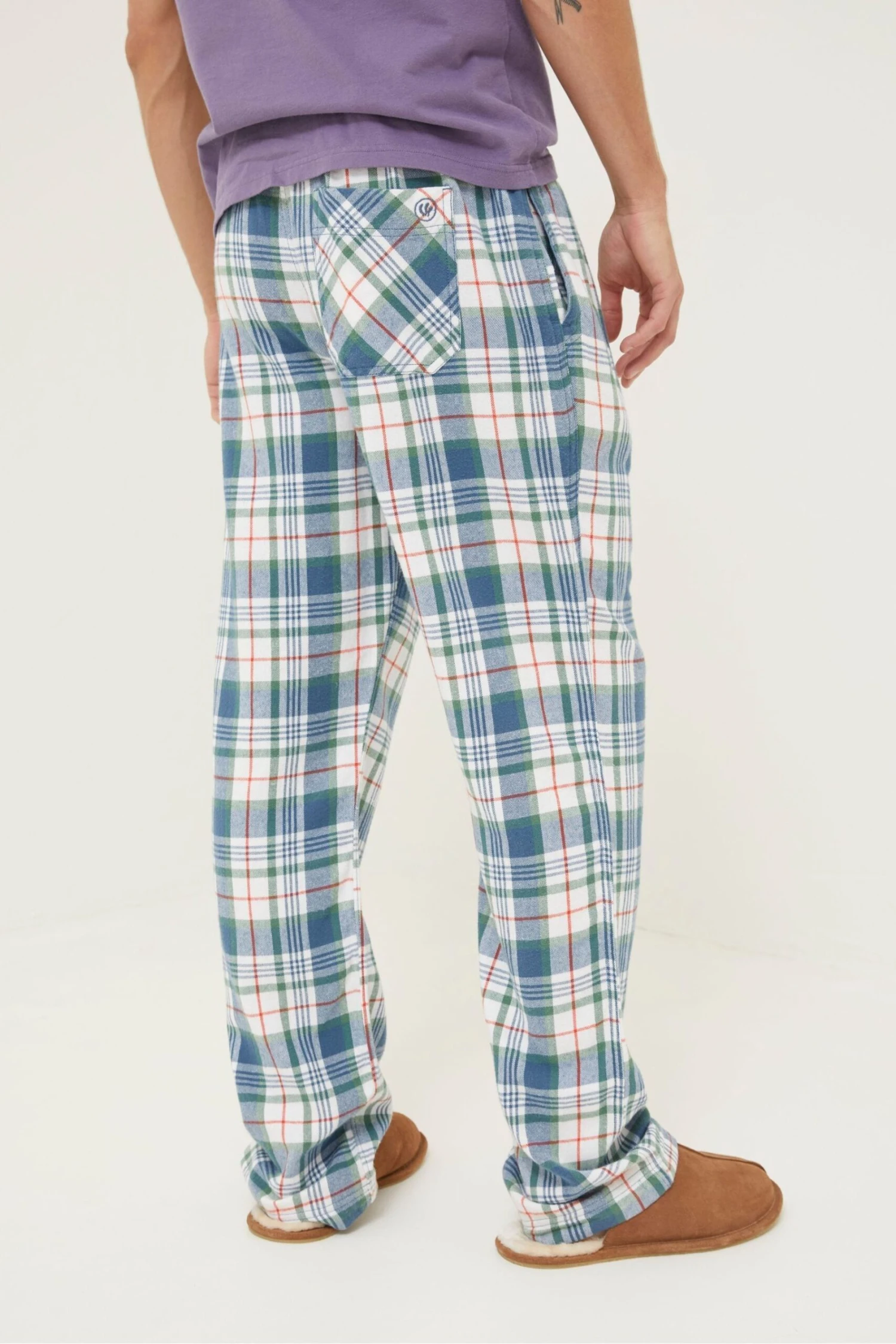 FatFace Blue Hawling Light Check Pyjama Bottoms 4 FatFace Blue Hawling Light Check Pyjama Bottoms - Image 2