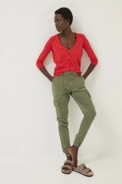 FatFace Red Rose Cardigan