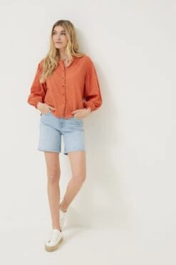 FatFace Brown Jude Jacquard Blouse 13 FatFace Brown Jude Jacquard Blouse -Fat Face Shop D69769s4