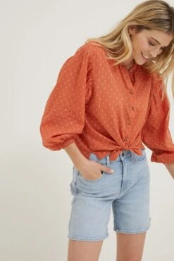 FatFace Brown Jude Jacquard Blouse 14 FatFace Brown Jude Jacquard Blouse -Fat Face Shop D69769s5