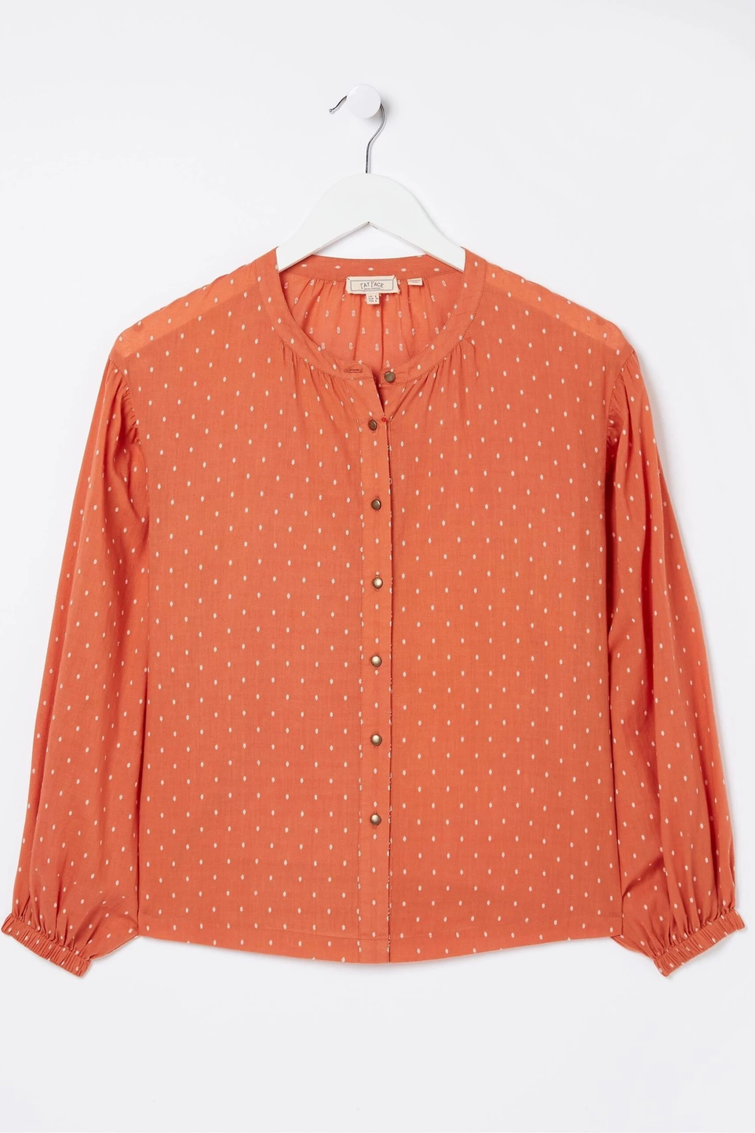 FatFace Brown Jude Jacquard Blouse 10 FatFace Brown Jude Jacquard Blouse - Image 8