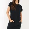 FatFace Iris Black Jersey Dress -Fat Face Shop D69774s