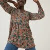 FatFace Orange Poppy Sketch Floral Tunic -Fat Face Shop D69777s