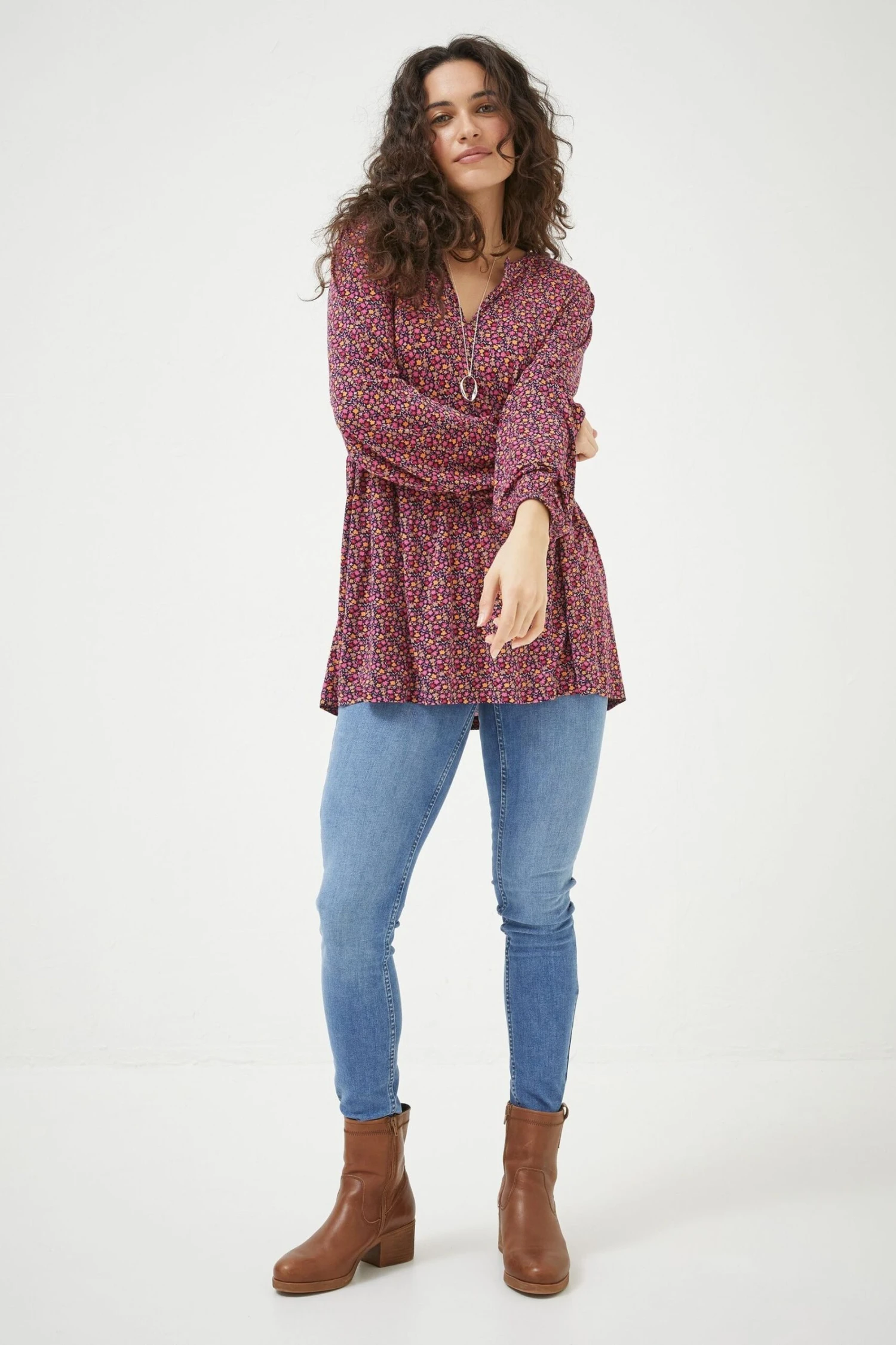 FatFace Red Poppy Retro Ditsy Tunic 4 FatFace Red Poppy Retro Ditsy Tunic - Image 2