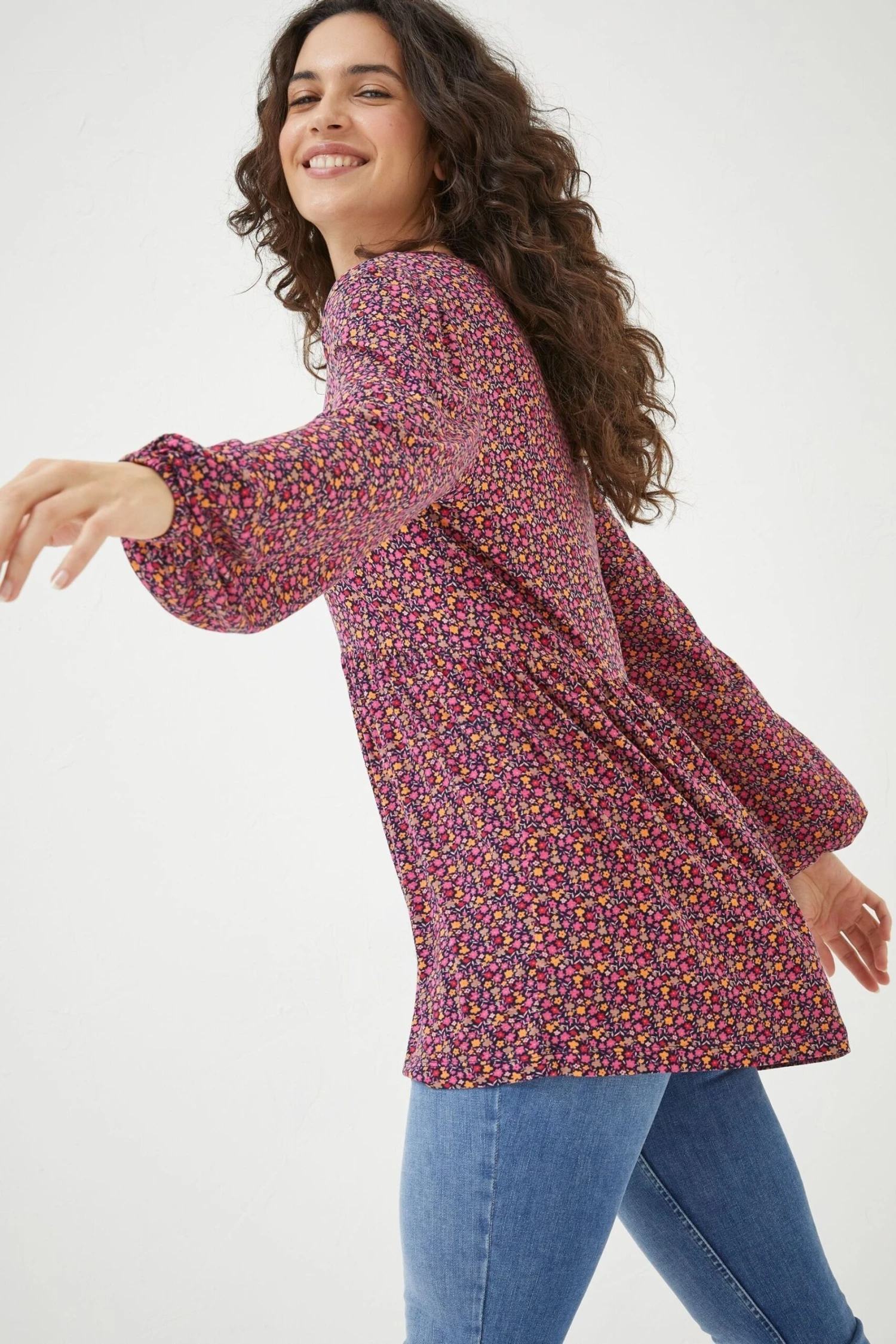 FatFace Red Poppy Retro Ditsy Tunic 5 FatFace Red Poppy Retro Ditsy Tunic - Image 3