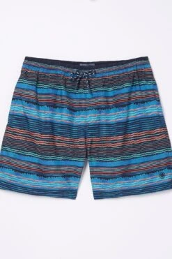 FatFace Blue Trevose Scribble Swim Shorts