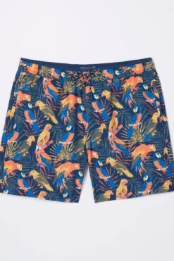 FatFace Blue Trevose Parrot Swim Shorts