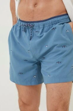 FatFace Blue Trevose Shark Swim Shorts 11 FatFace Blue Trevose Shark Swim Shorts -Fat Face Shop D70152s4
