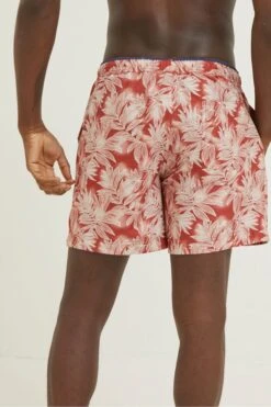 FatFace Red Trevose Leaf Print Swim Shorts 8 FatFace Red Trevose Leaf Print Swim Shorts -Fat Face Shop D70153s3