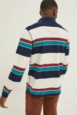 FatFace Natural Multi Stripe Rugby Shirt -Fat Face Shop D70266s2