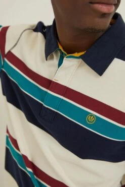 FatFace Natural Multi Stripe Rugby Shirt -Fat Face Shop D70266s4