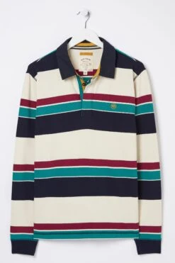FatFace Natural Multi Stripe Rugby Shirt -Fat Face Shop D70266s5