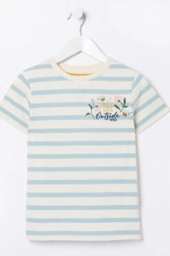 FatFace Natural Stripe Bee T-Shirt -Fat Face Shop D78300s4