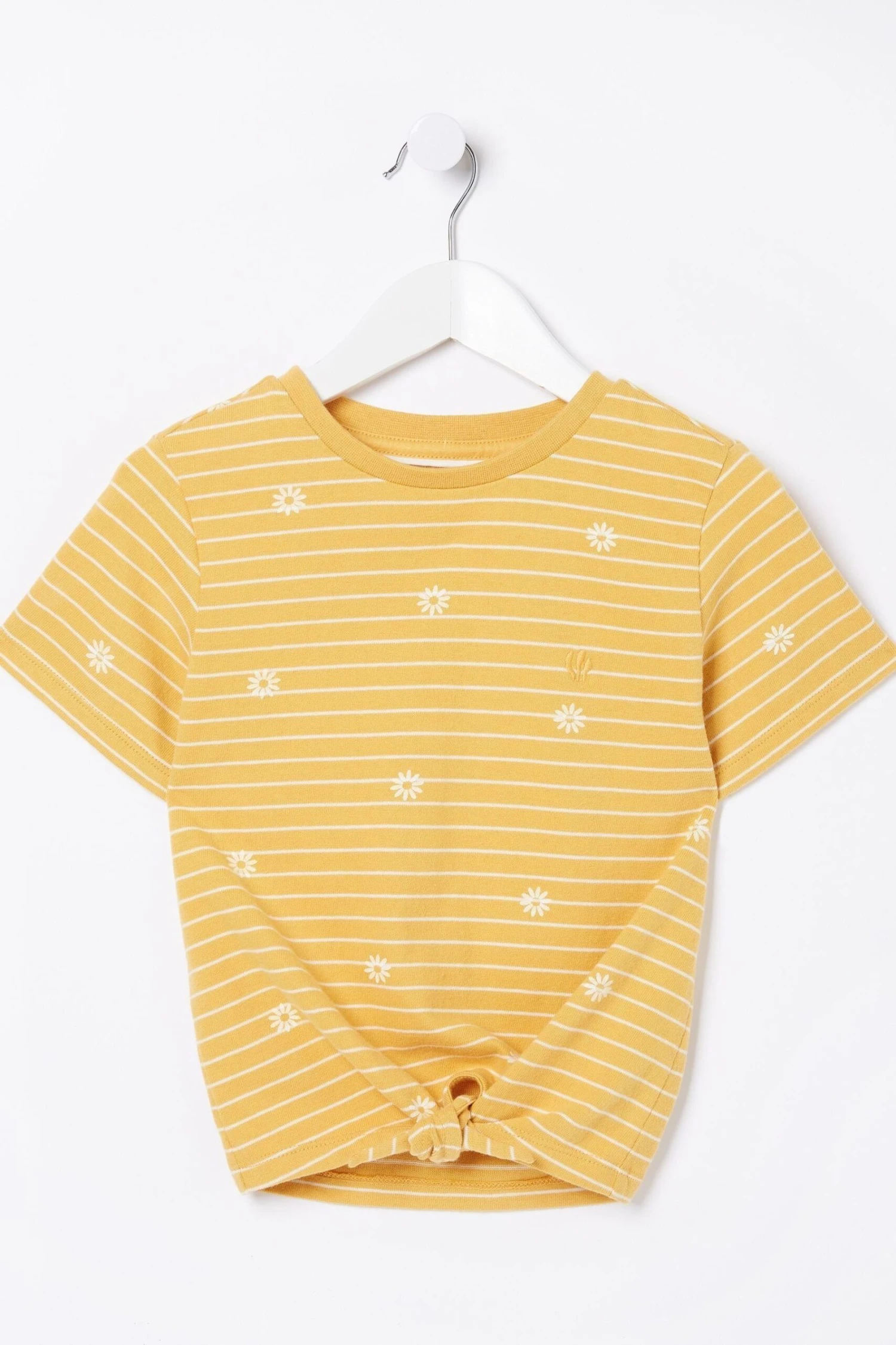 FatFace Yellow Floral Stripe T-Shirt 6 FatFace Yellow Floral Stripe T-Shirt - Image 4