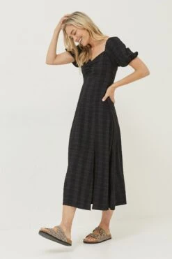 FatFace Tania Black Midi Dress