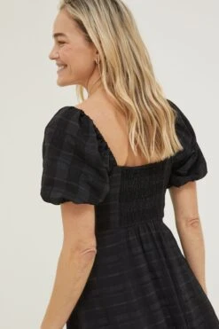 FatFace Tania Black Midi Dress -Fat Face Shop D78311s5