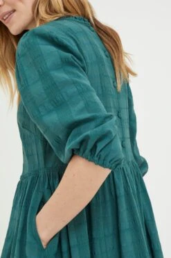 FatFace Green Hadley Midi Dress -Fat Face Shop D78312s4